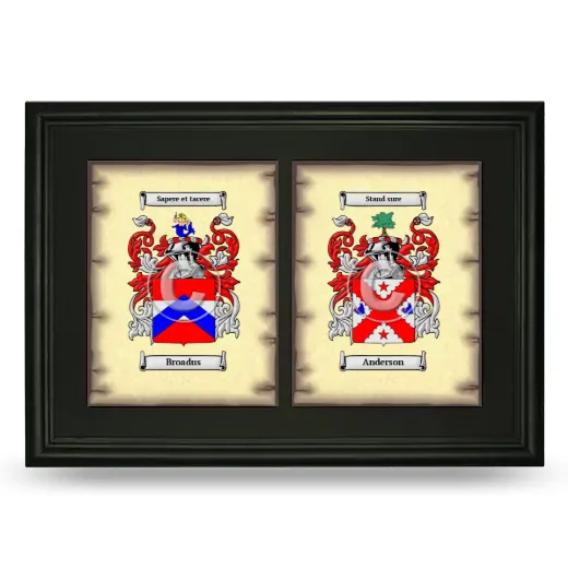 Double Coat of Arms Framed - Black