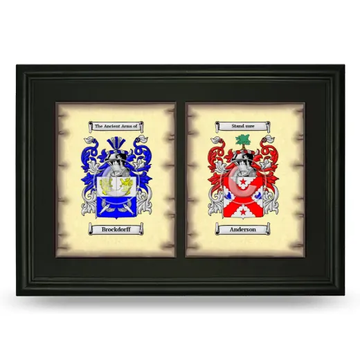 Double Coat of Arms Framed - Black