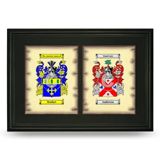Double Coat of Arms Framed - Black