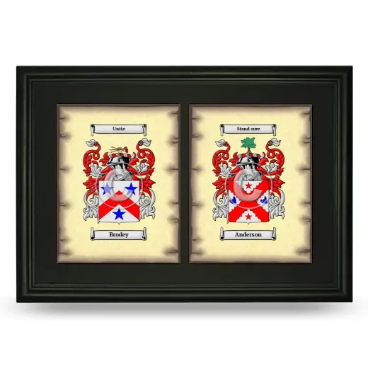 Double Coat of Arms Framed - Black