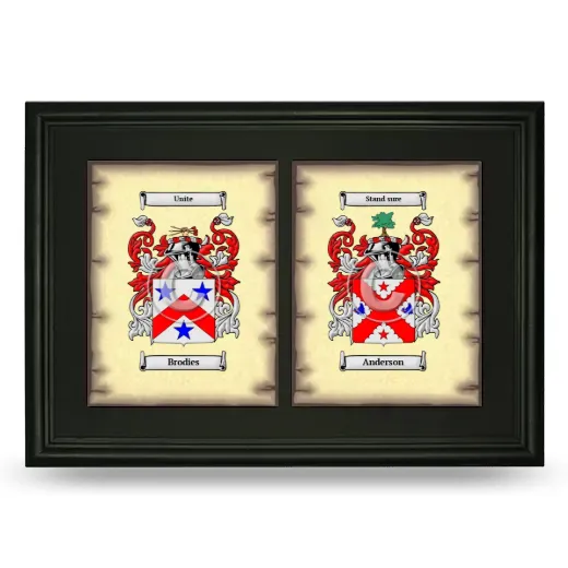 Double Coat of Arms Framed - Black