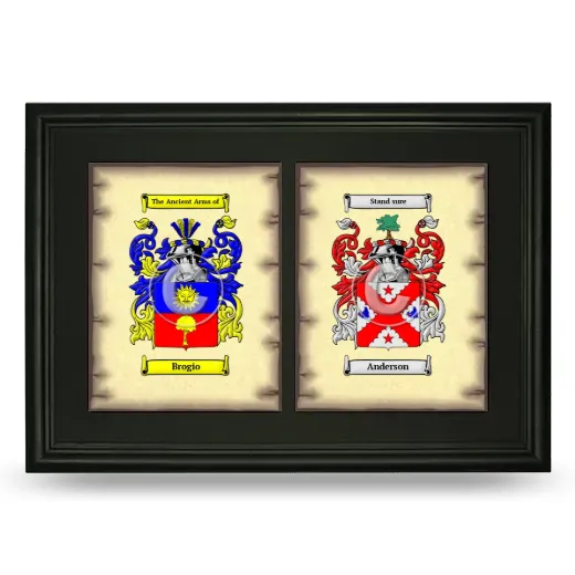 Double Coat of Arms Framed - Black