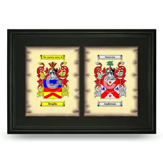 Double Coat of Arms Framed - Black