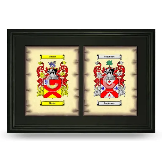 Double Coat of Arms Framed - Black