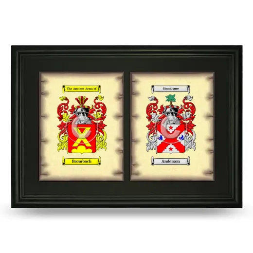 Double Coat of Arms Framed - Black