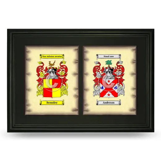 Double Coat of Arms Framed - Black