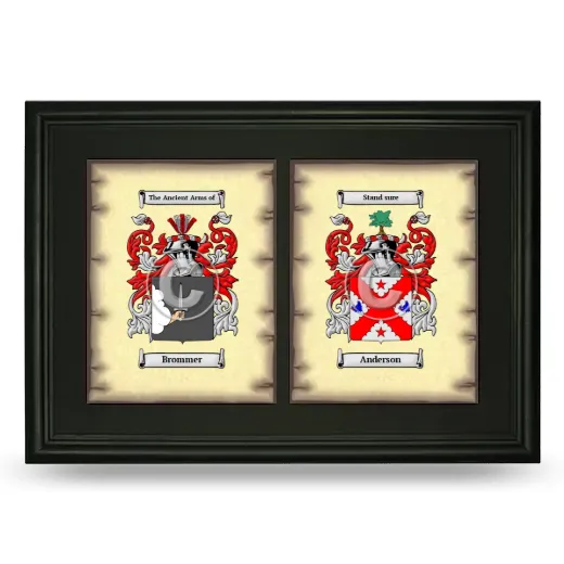 Double Coat of Arms Framed - Black