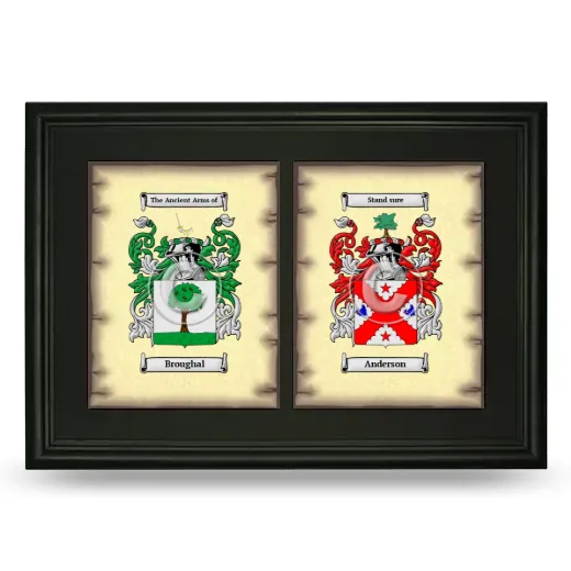 Double Coat of Arms Framed - Black