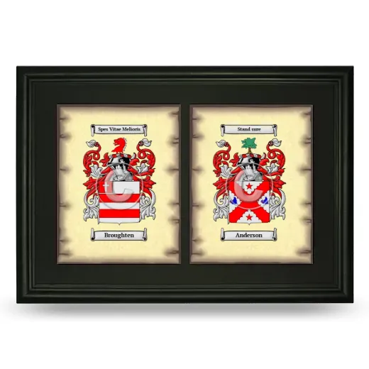 Double Coat of Arms Framed - Black