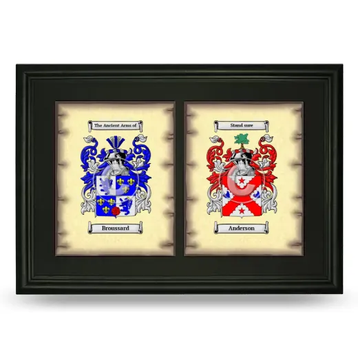 Double Coat of Arms Framed - Black