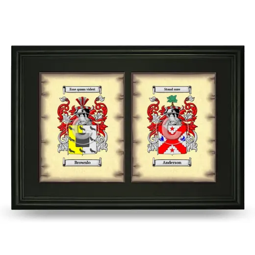 Double Coat of Arms Framed - Black