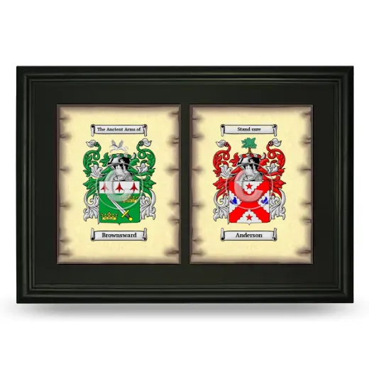 Double Coat of Arms Framed - Black