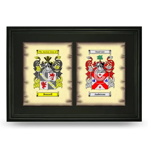 Double Coat of Arms Framed - Black