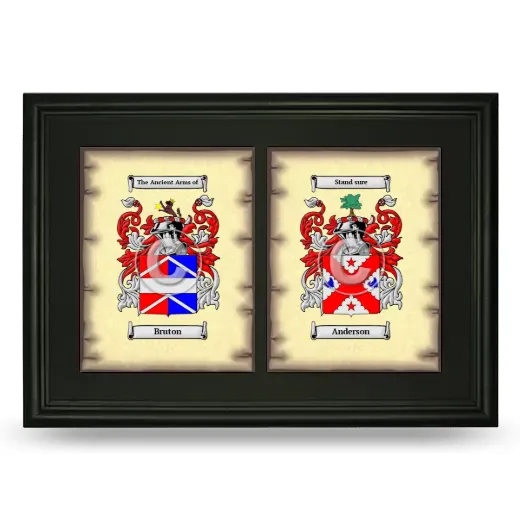 Double Coat of Arms Framed - Black