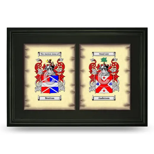 Double Coat of Arms Framed - Black