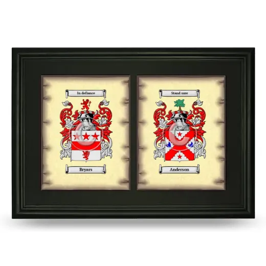 Double Coat of Arms Framed - Black