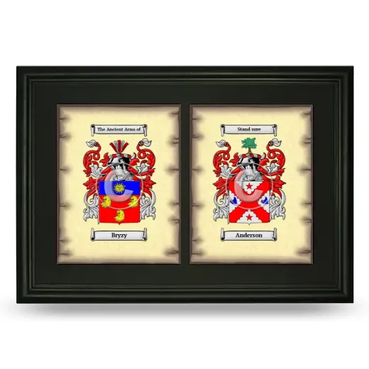 Double Coat of Arms Framed - Black