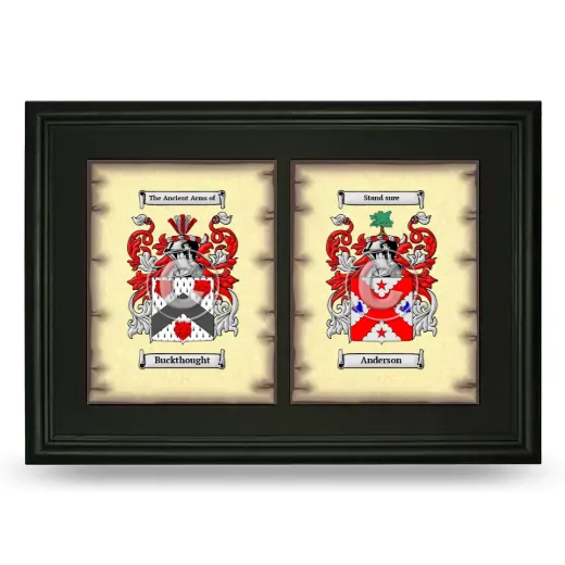 Double Coat of Arms Framed - Black