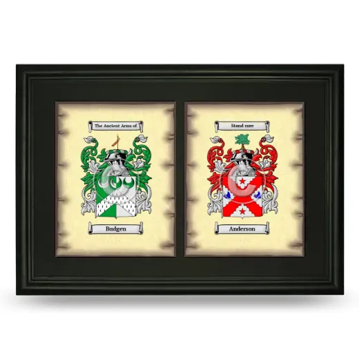Double Coat of Arms Framed - Black