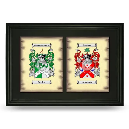 Double Coat of Arms Framed - Black