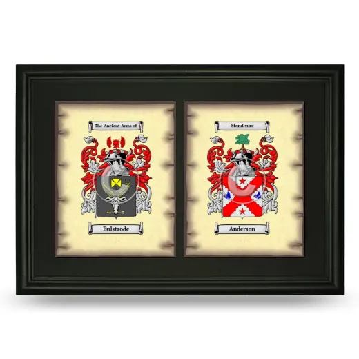 Double Coat of Arms Framed - Black