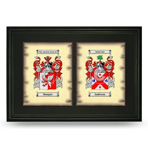 Double Coat of Arms Framed - Black