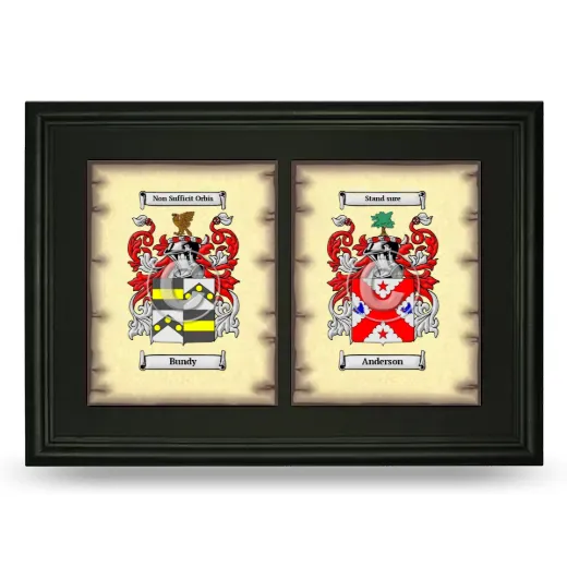 Double Coat of Arms Framed - Black