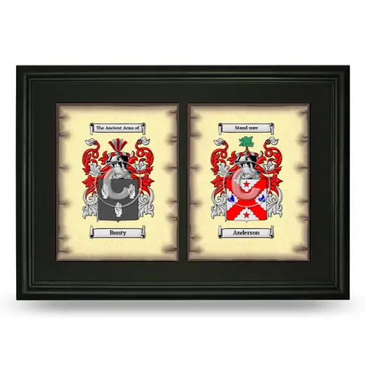 Double Coat of Arms Framed - Black