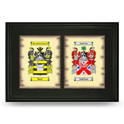 Double Coat of Arms Framed - Black