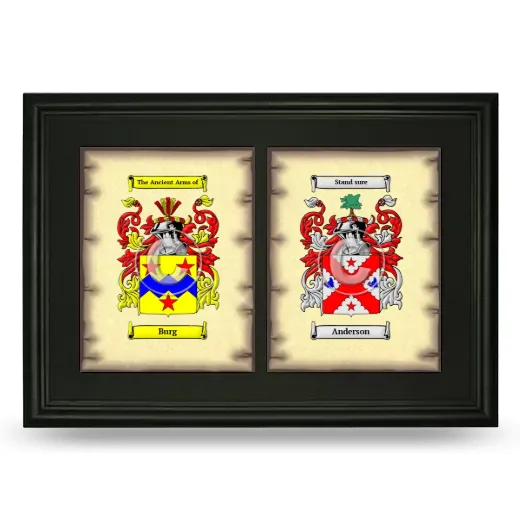 Double Coat of Arms Framed - Black