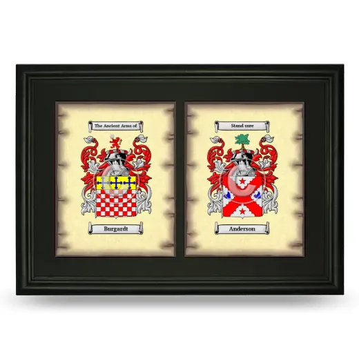 Double Coat of Arms Framed - Black