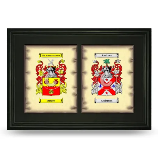 Double Coat of Arms Framed - Black