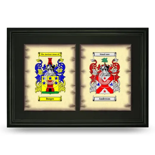 Double Coat of Arms Framed - Black