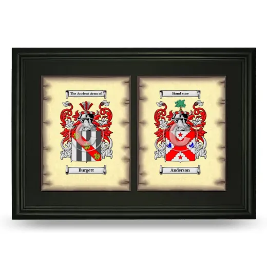 Double Coat of Arms Framed - Black