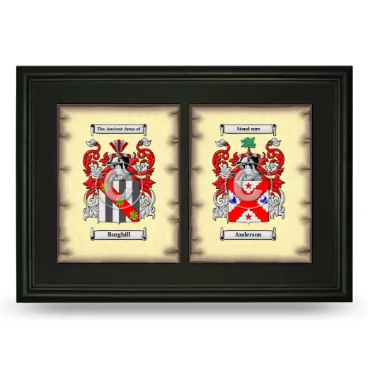 Double Coat of Arms Framed - Black