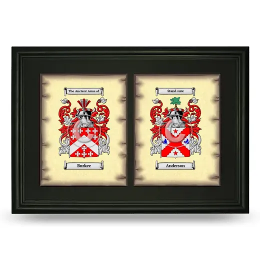 Double Coat of Arms Framed - Black