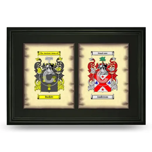 Double Coat of Arms Framed - Black