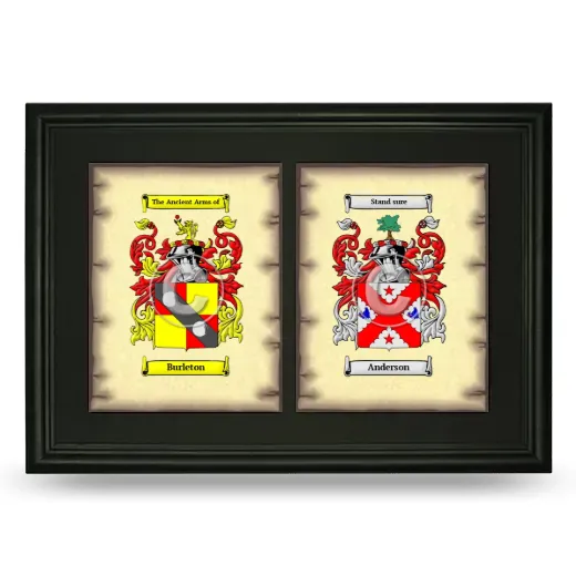 Double Coat of Arms Framed - Black