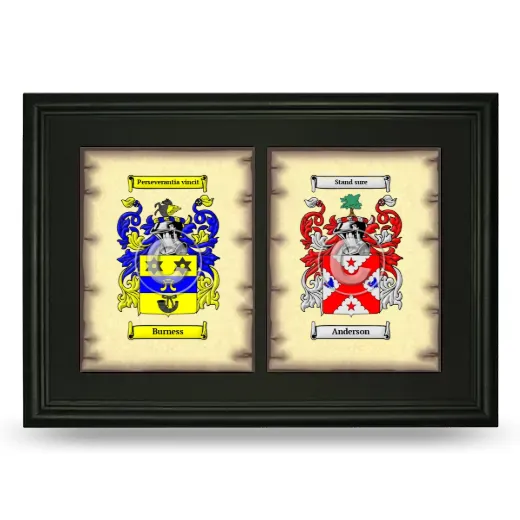 Double Coat of Arms Framed - Black
