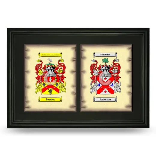 Double Coat of Arms Framed - Black