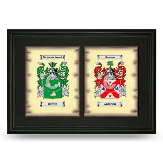 Double Coat of Arms Framed - Black