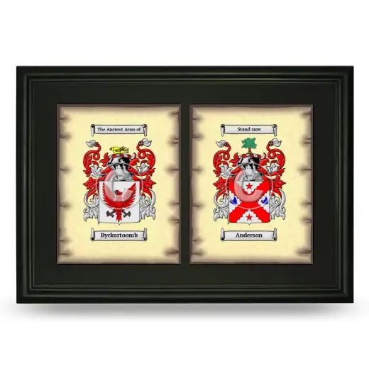 Double Coat of Arms Framed - Black