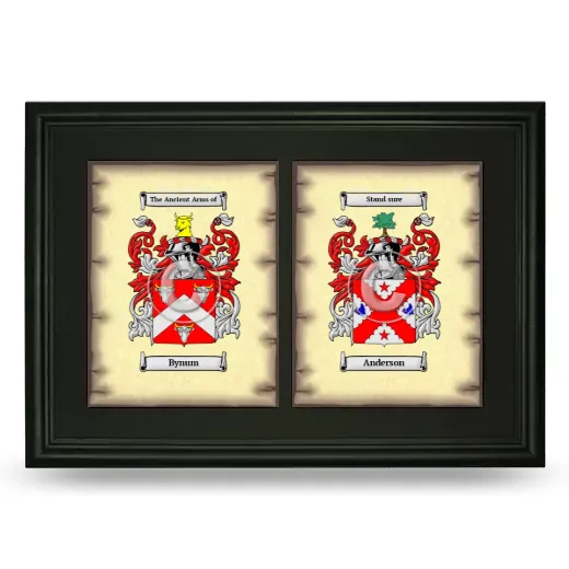 Double Coat of Arms Framed - Black