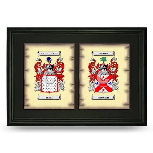 Double Coat of Arms Framed - Black