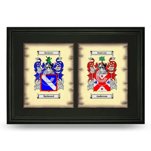 Double Coat of Arms Framed - Black