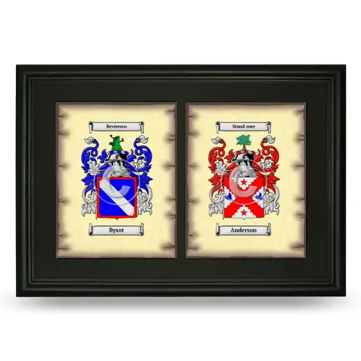 Double Coat of Arms Framed - Black