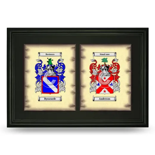 Double Coat of Arms Framed - Black