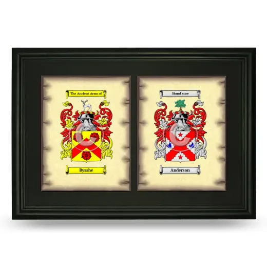 Double Coat of Arms Framed - Black