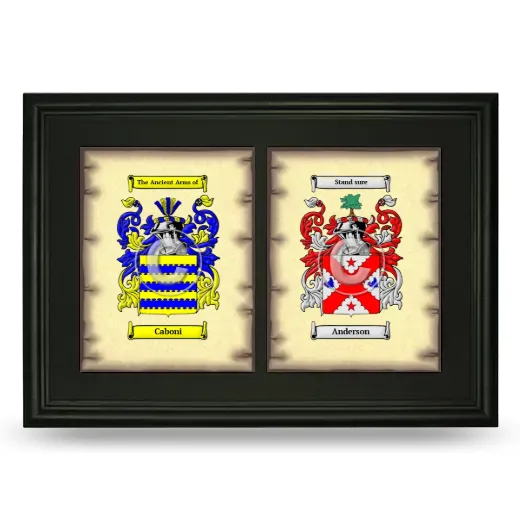 Double Coat of Arms Framed - Black