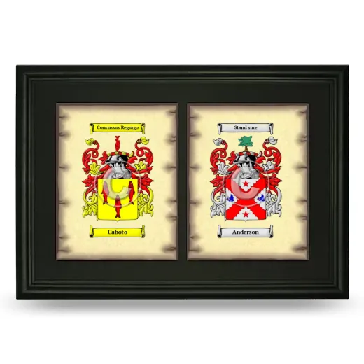 Double Coat of Arms Framed - Black